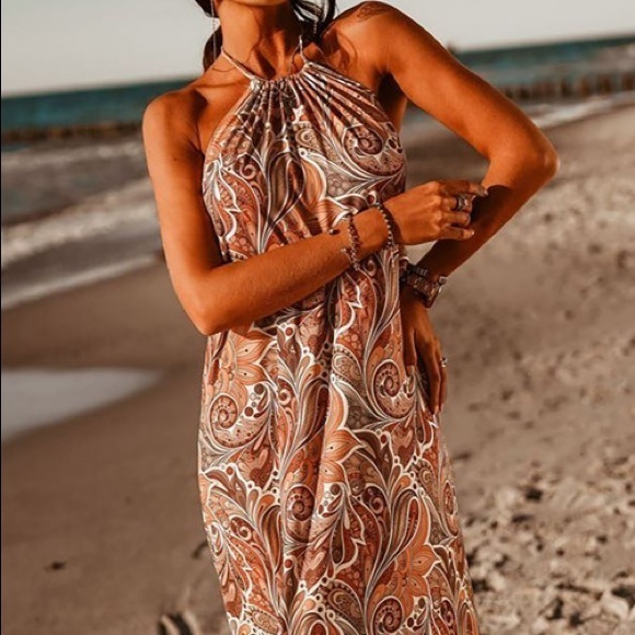 Bareback bohemian dress - Picture 7 of 11
